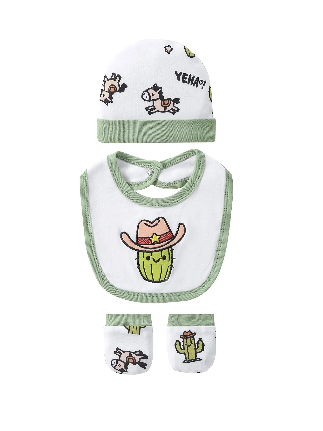 Newborn Unisex Layette Set With Bodysuits Jackets Tops Hats Bibs Mittens