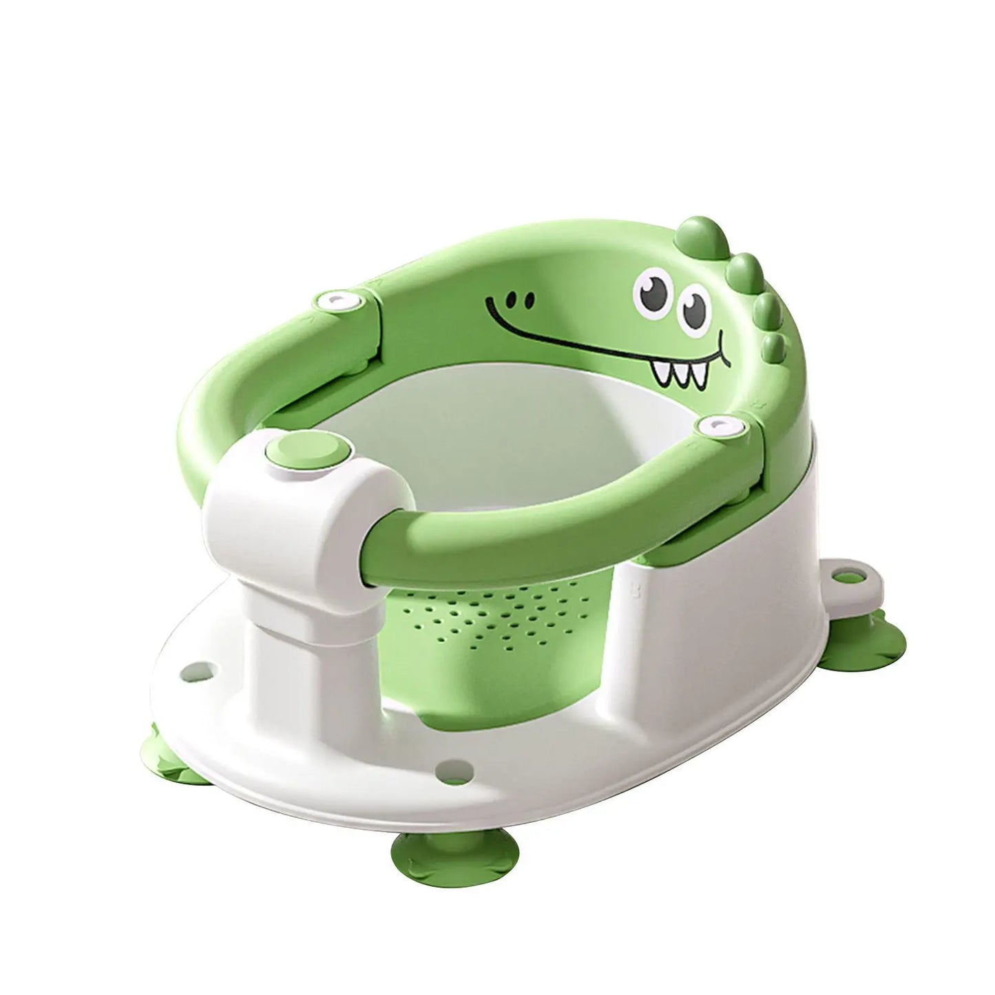Baby Bath Seat With Non-Slip Suction Cups Dinosaur Design Harness