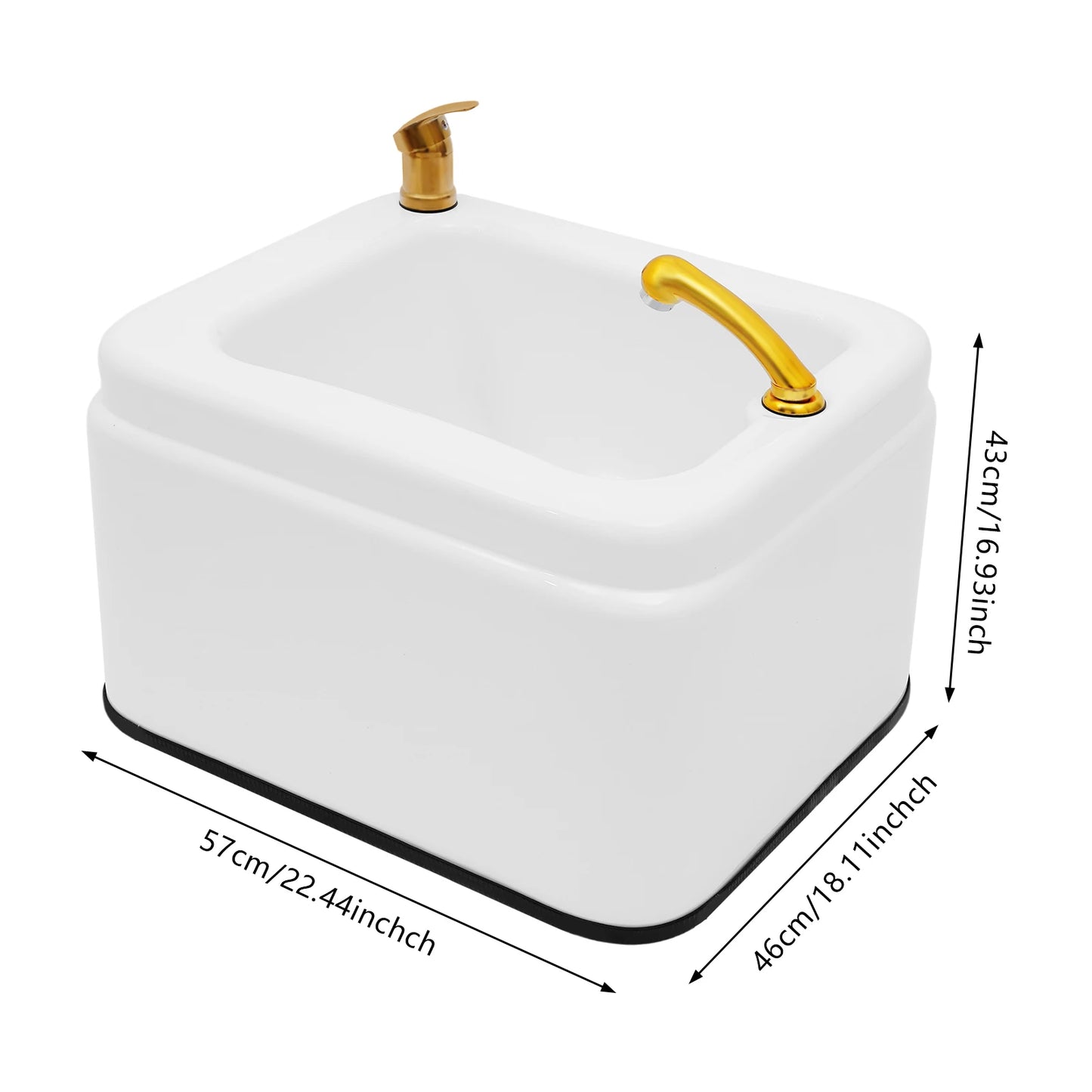 Bymaocar Acrylic Foot Bath Massage LED Light Spa Tub
