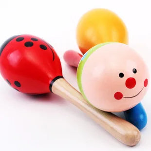 Colorful Wooden Baby Rattles Educational Toys Set for Newborns