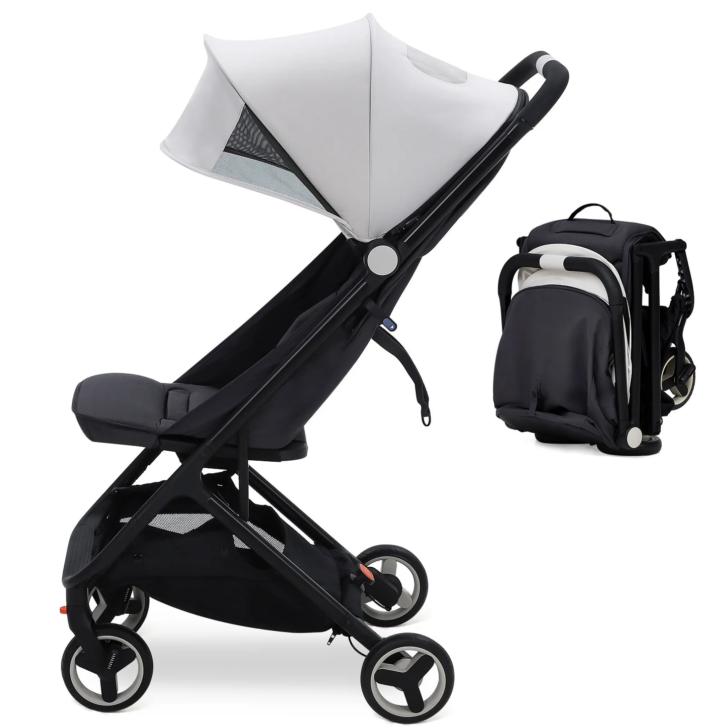 Lightweight Baby Stroller Compact Umbrella Stroller Adjustable Canopy