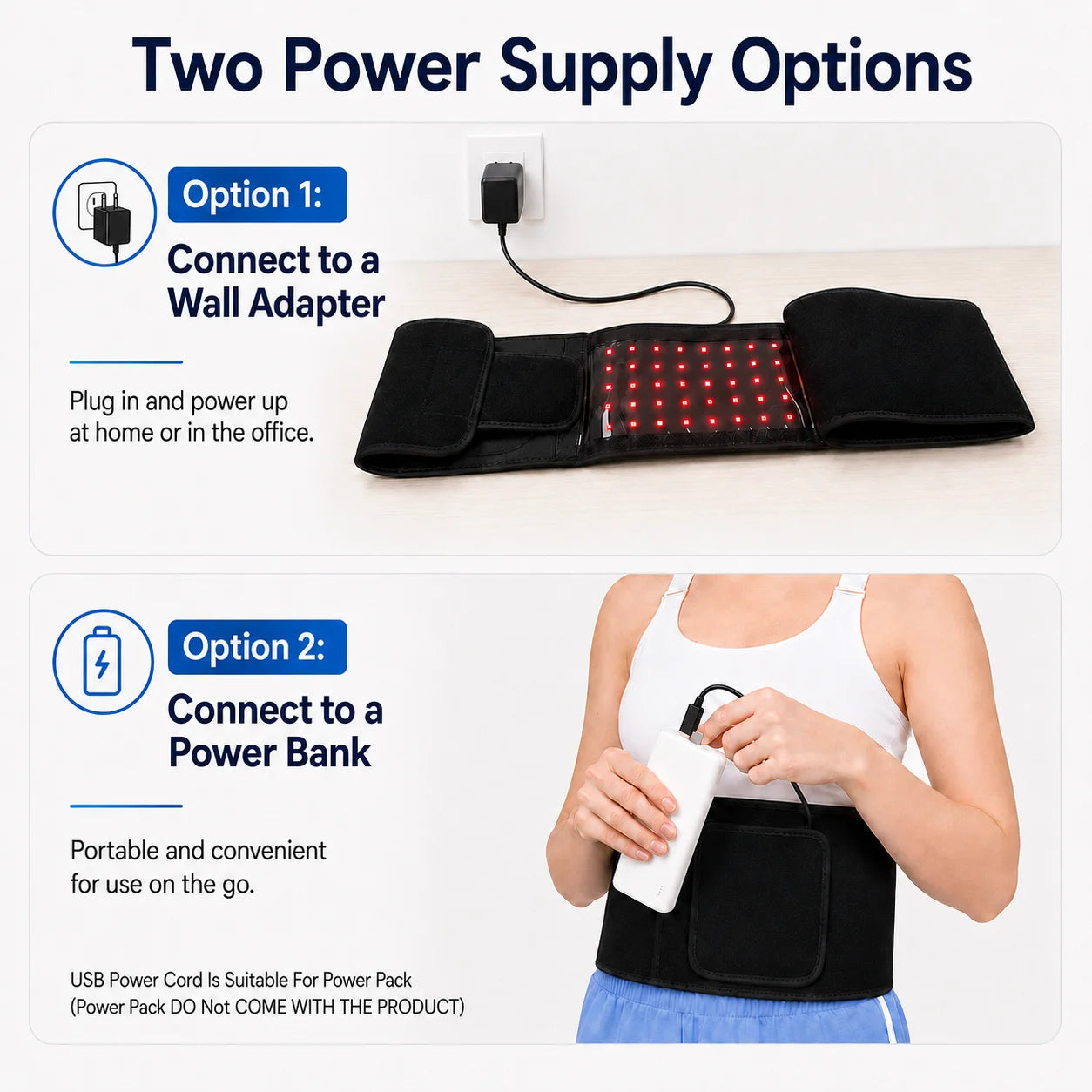 Red Light Therapy Belt 660nm 850nm For Body Inflammation Circulation