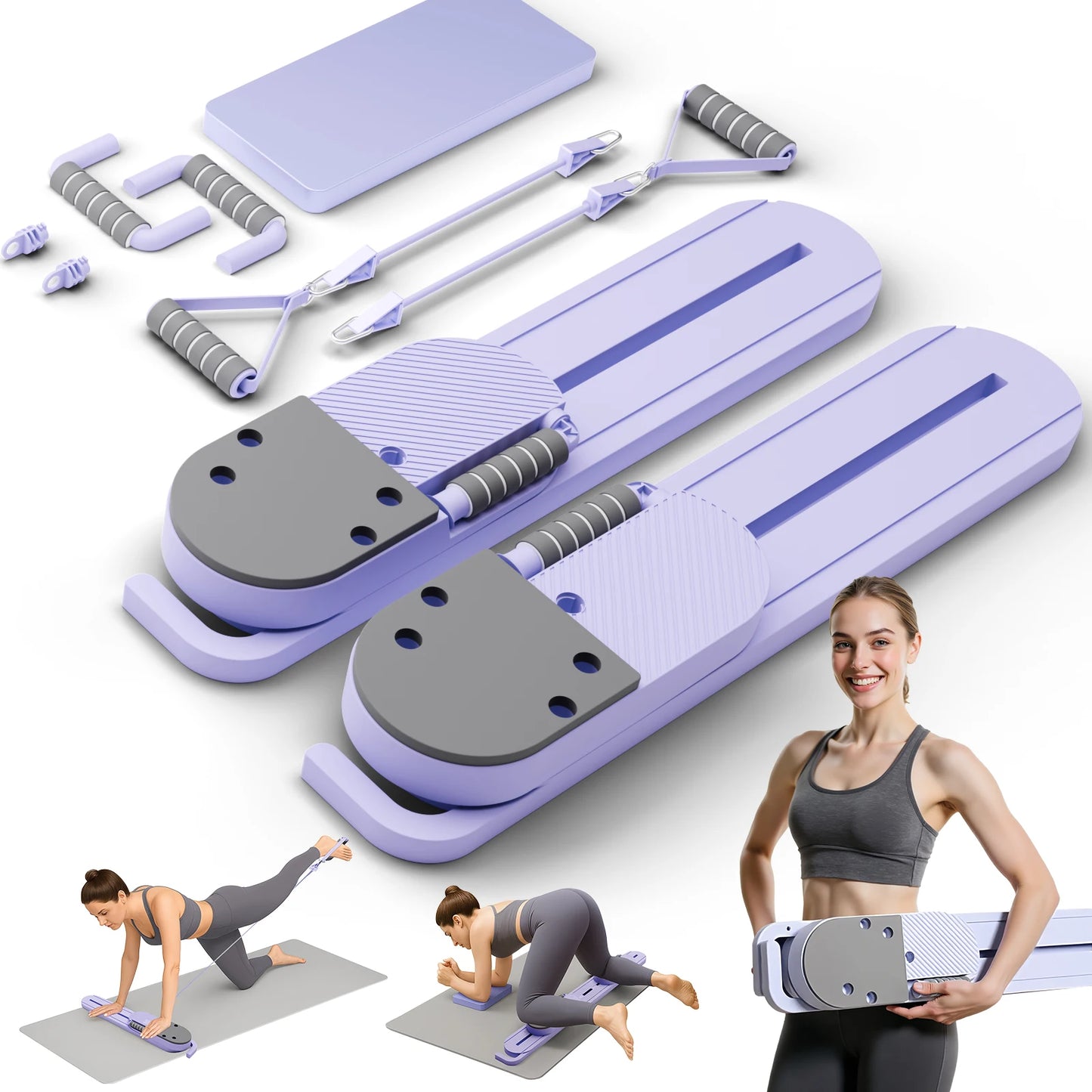 Abdominal Pilates Board With Detachable Bands And LCD Display