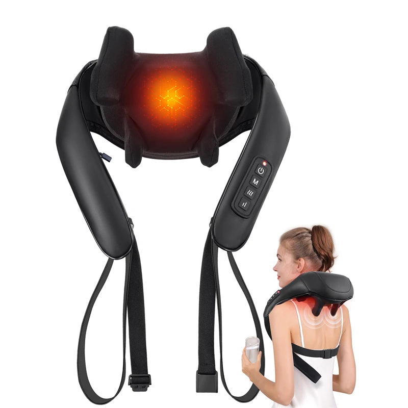 MASGRE Cordless Shiatsu Back And Neck Massager With Heat
