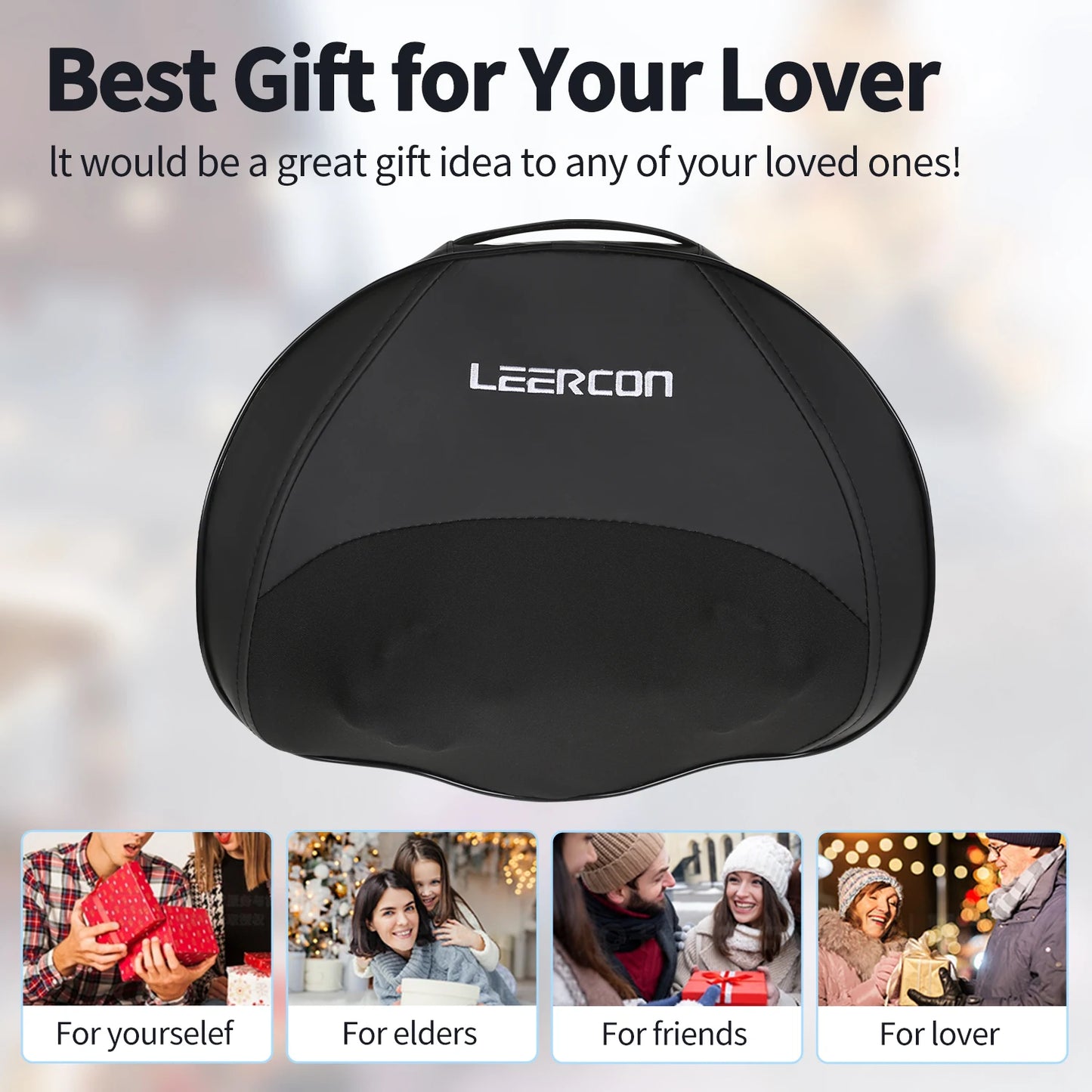 LEERCONElectronic 4-Button 20-Node Plug-In Back Massager With Heat
