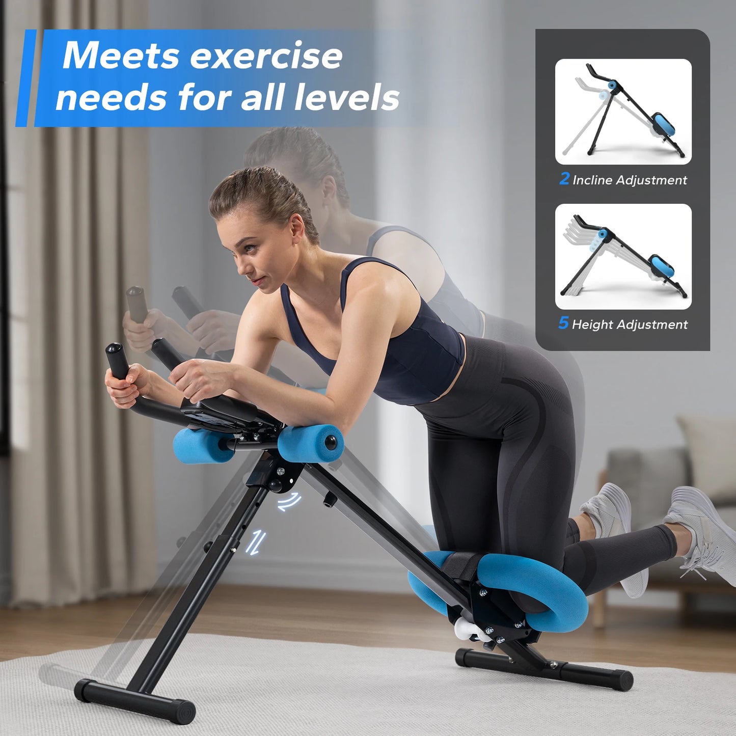 MERACH Ab Machine Adjustable Trainer for Core and Abs