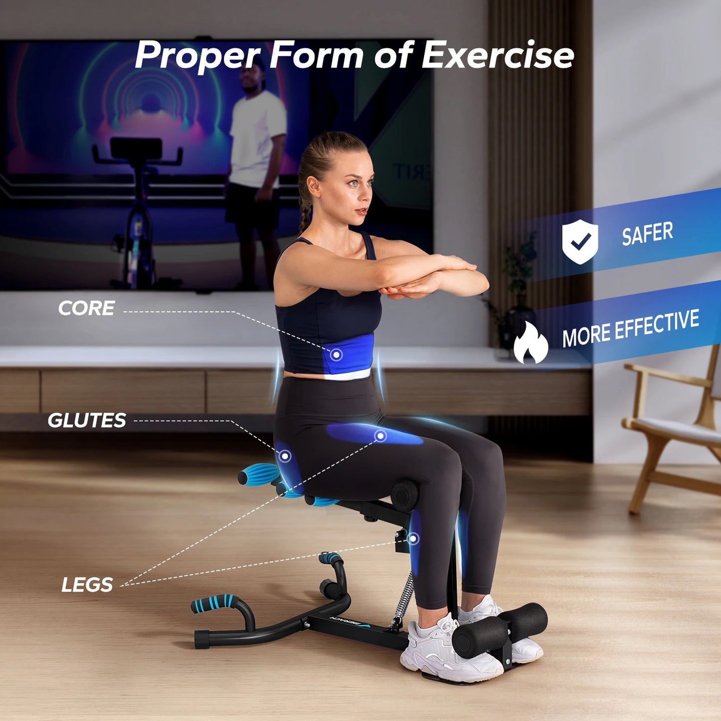 MERACH Deep Squat Machine for Glutes, Core, and Legs