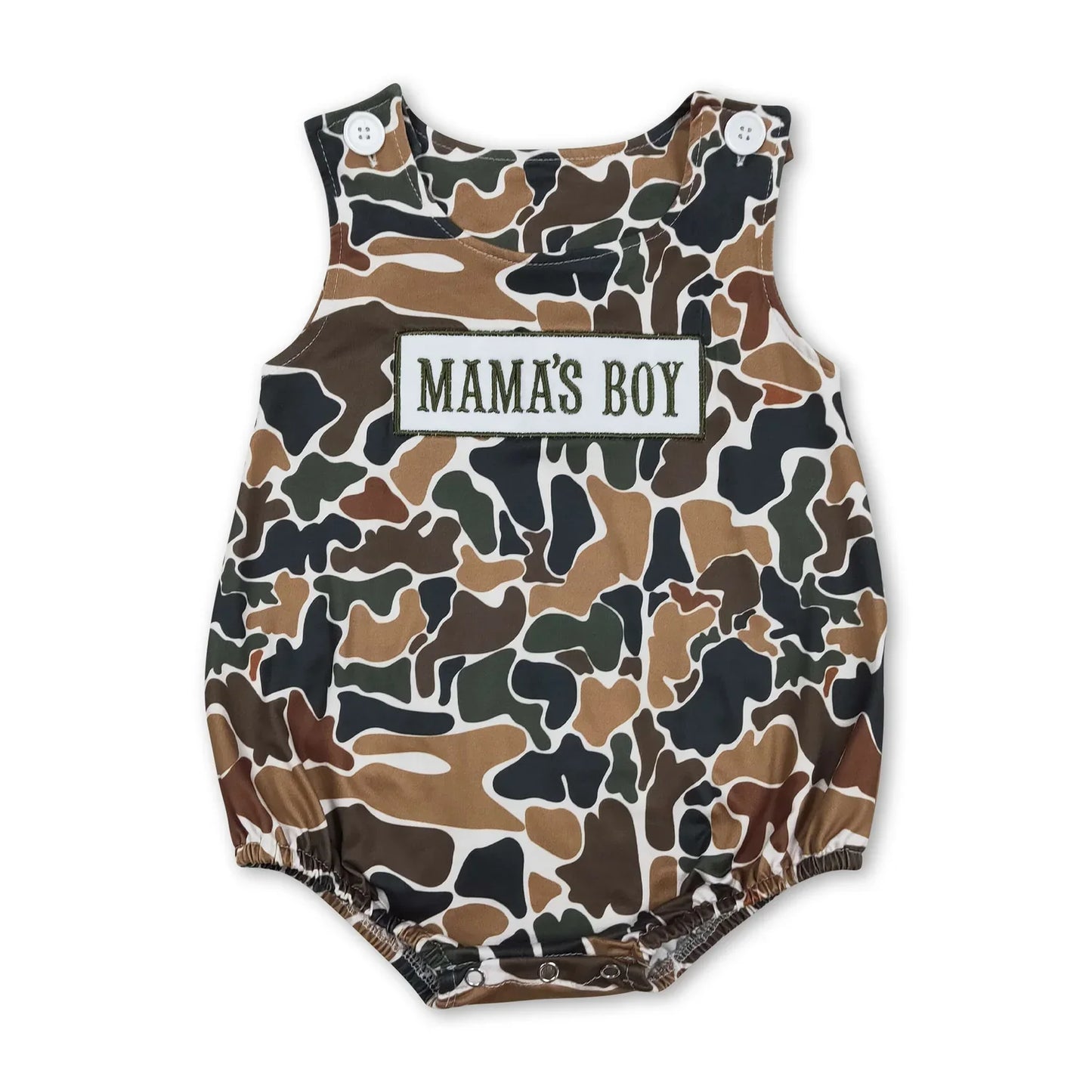 Mama's Boy Camouflage Baby Romper Soft Fabric Infant Outfit