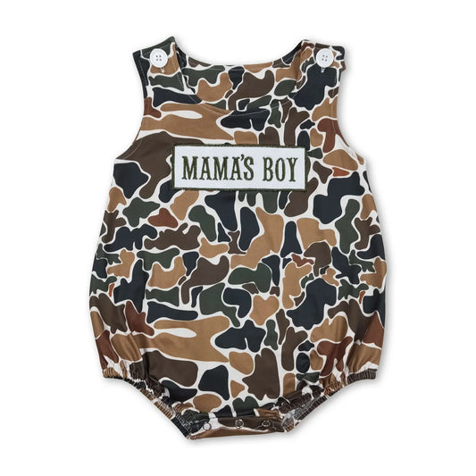 Mama's Boy Camouflage Baby Romper Soft Fabric Infant Outfit