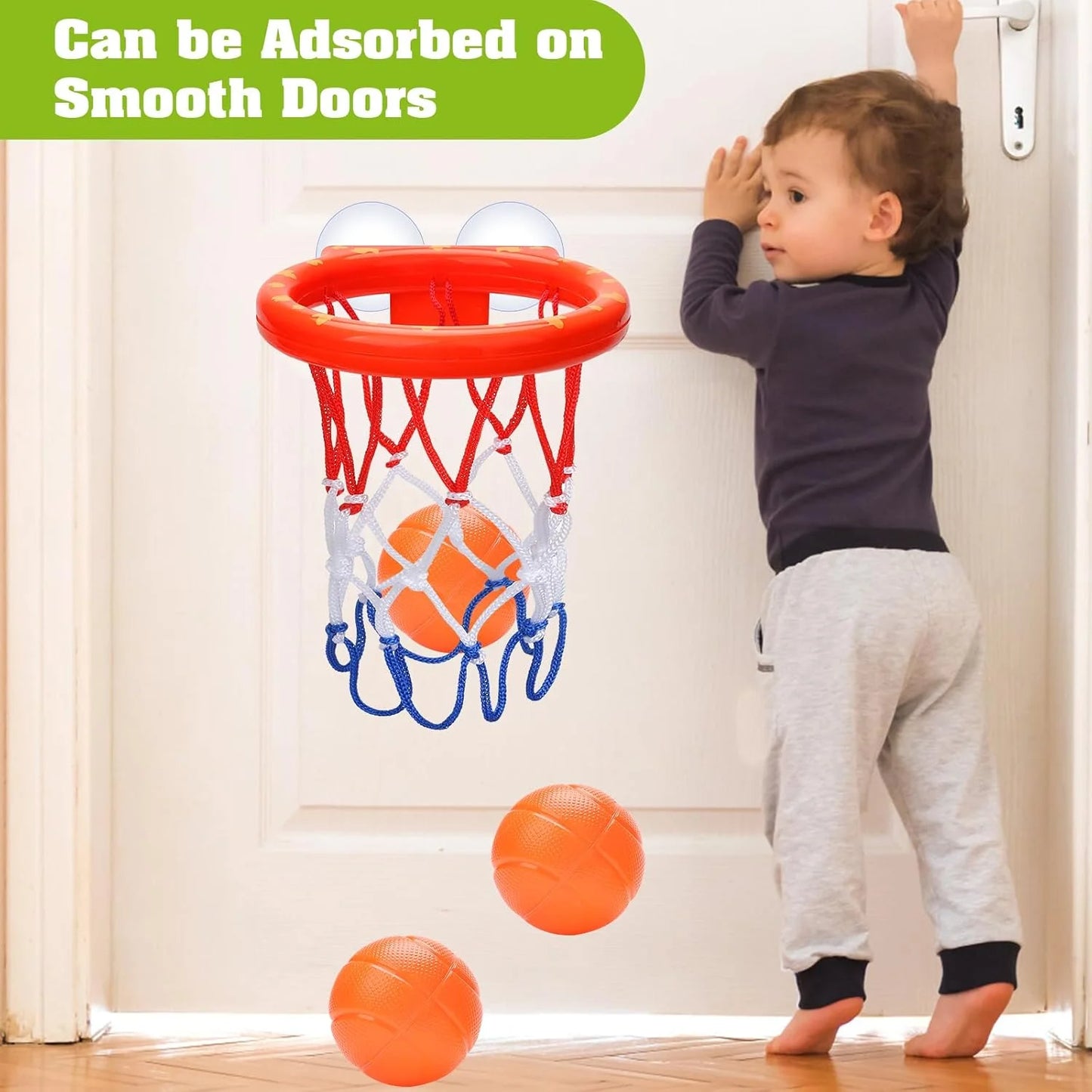 Bathtub Basketball Hoop For Kids Bath Toy With Suction Cups