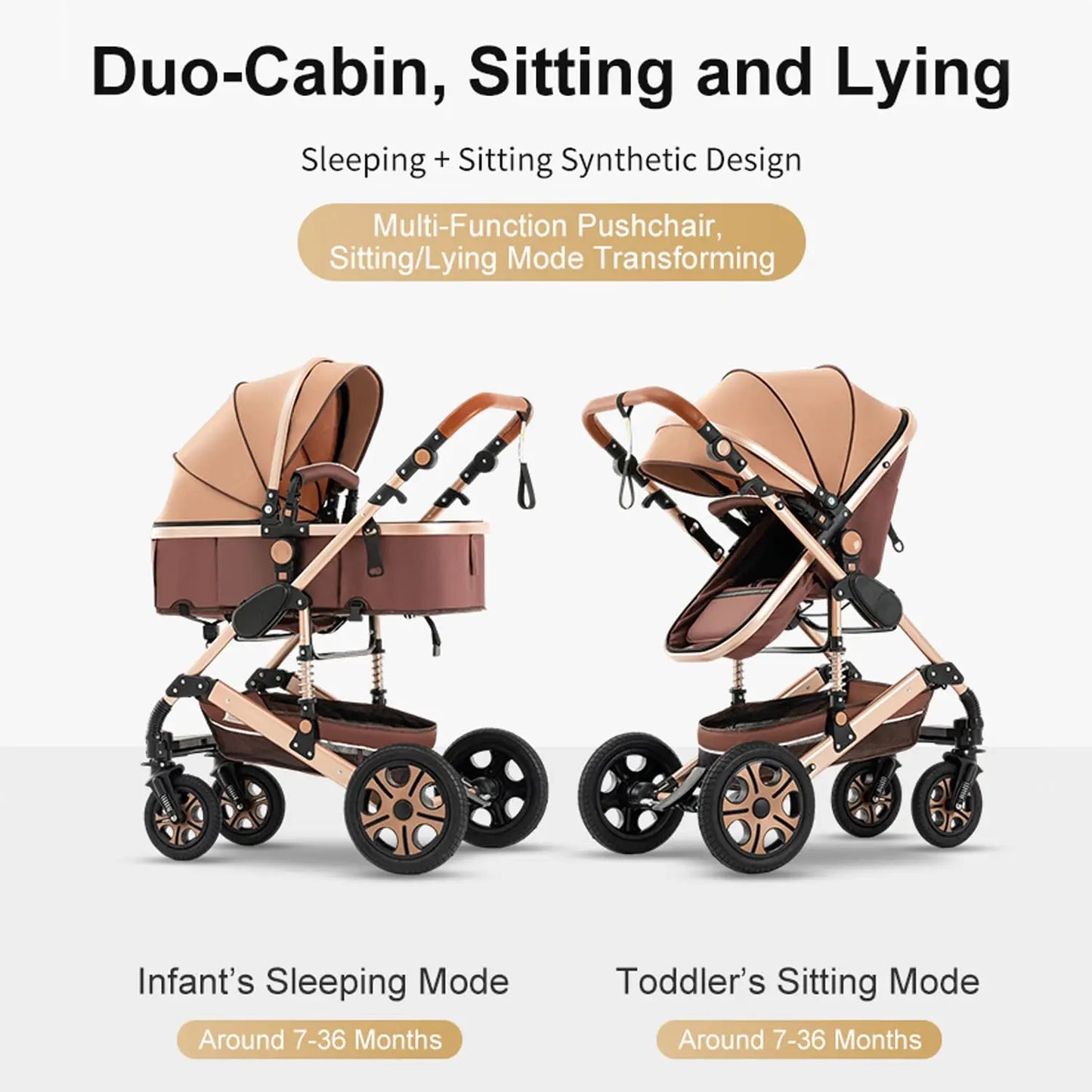 SteAnny Baby Stroller Travel System with Car Seat Isofix