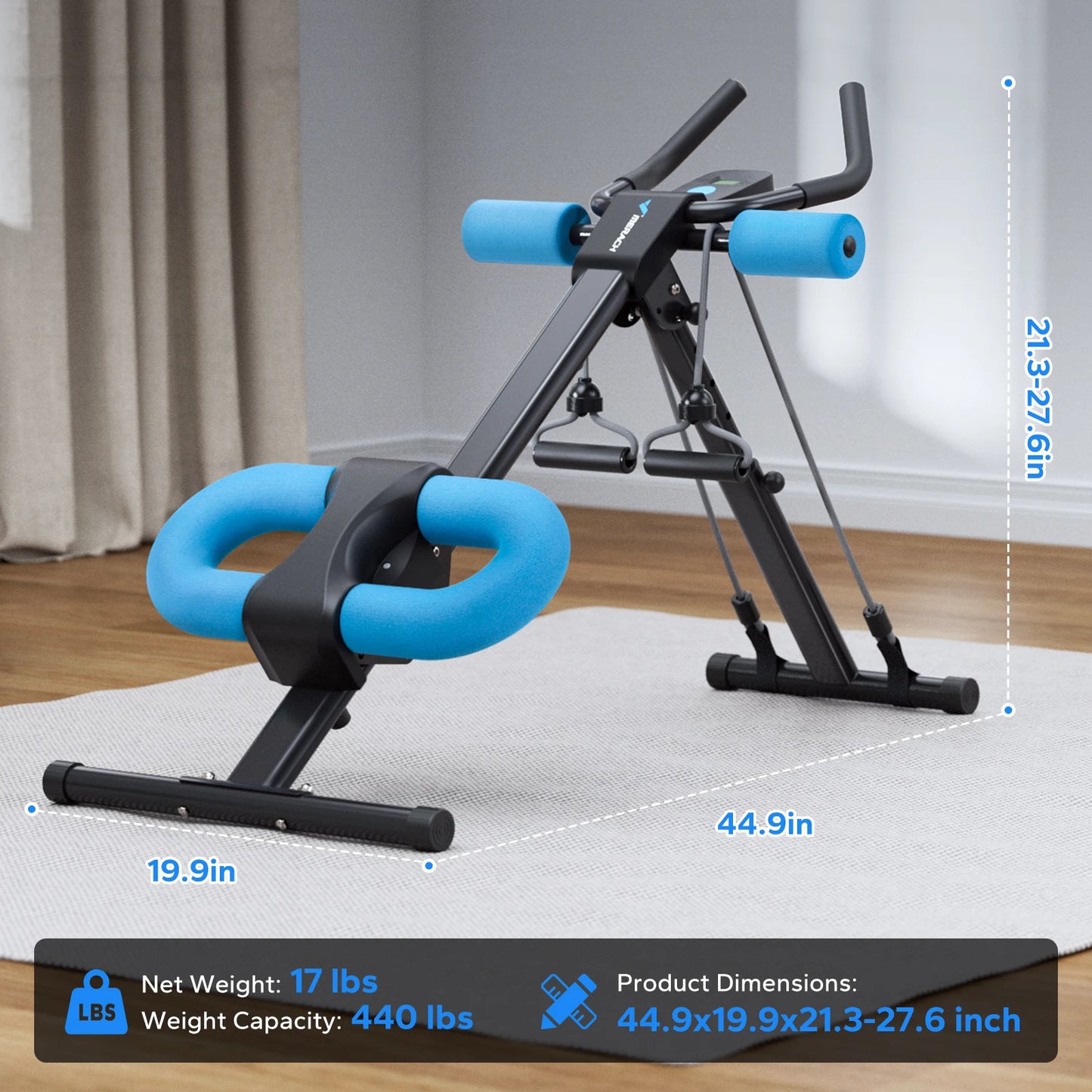 MERACH Ab Machine Adjustable Trainer for Core and Abs
