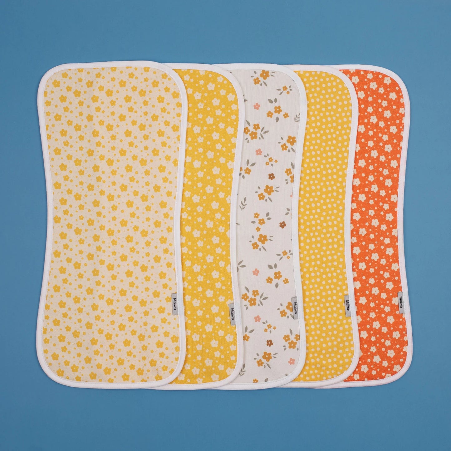 Muslin Baby Burp Cloths 5 Pack Newborns 100 Percent Cotton