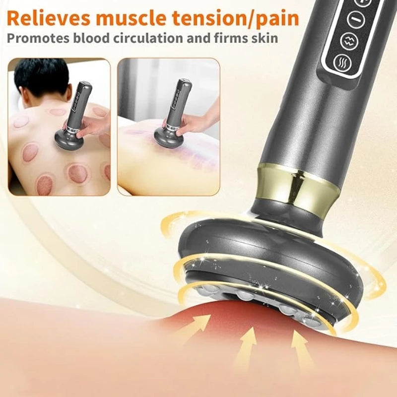 Full Body Cupping, Scraping and Massaging Device With USB Power