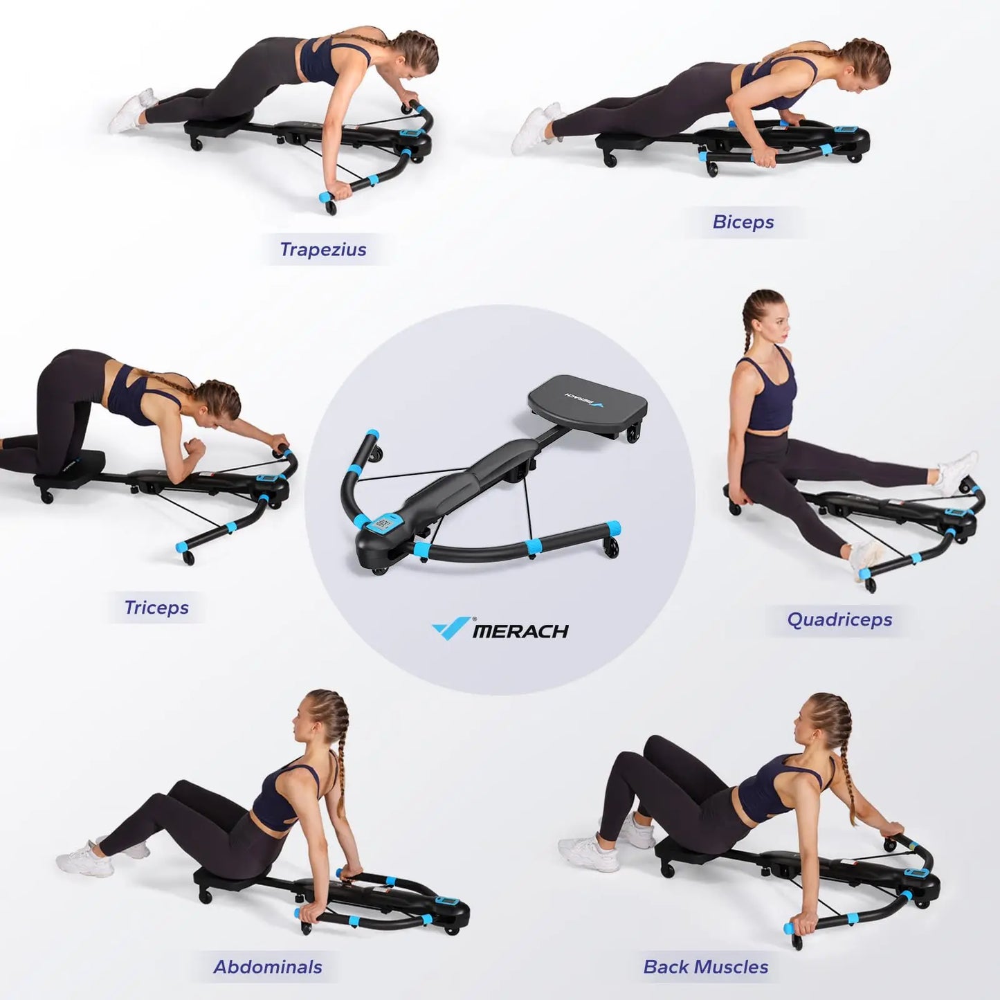 MERACH Core Trainers Ab Machine And Rowing Dragonfly Fitness System
