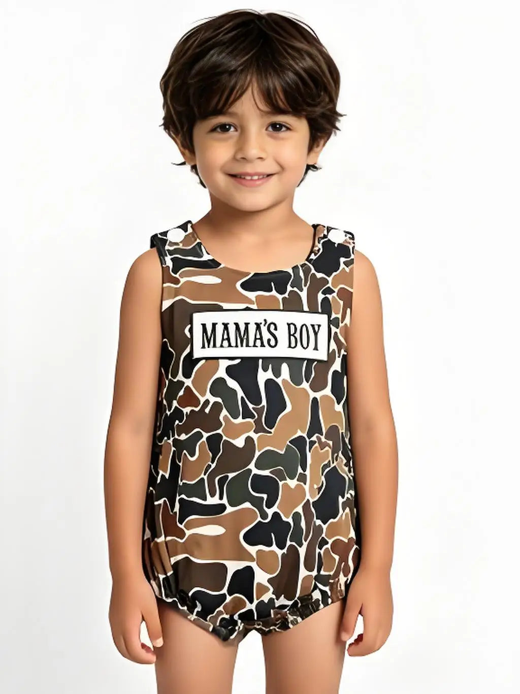 Mama's Boy Camouflage Baby Romper Soft Fabric Infant Outfit