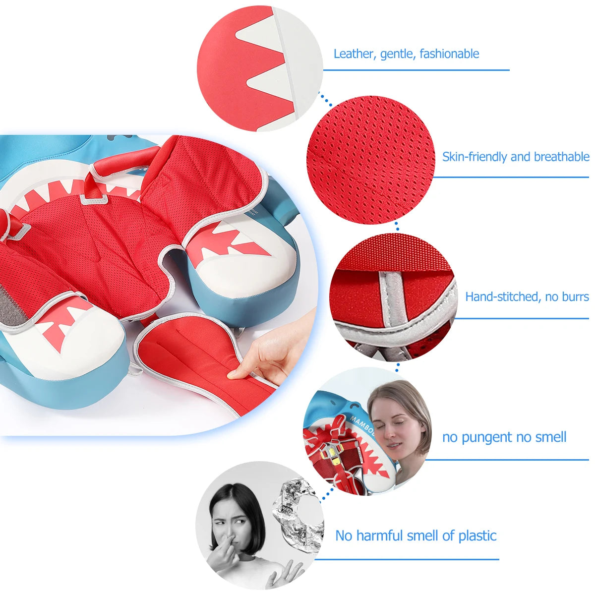 Mambobaby Baby Pool Float No Inflation Required With Removable Canopy