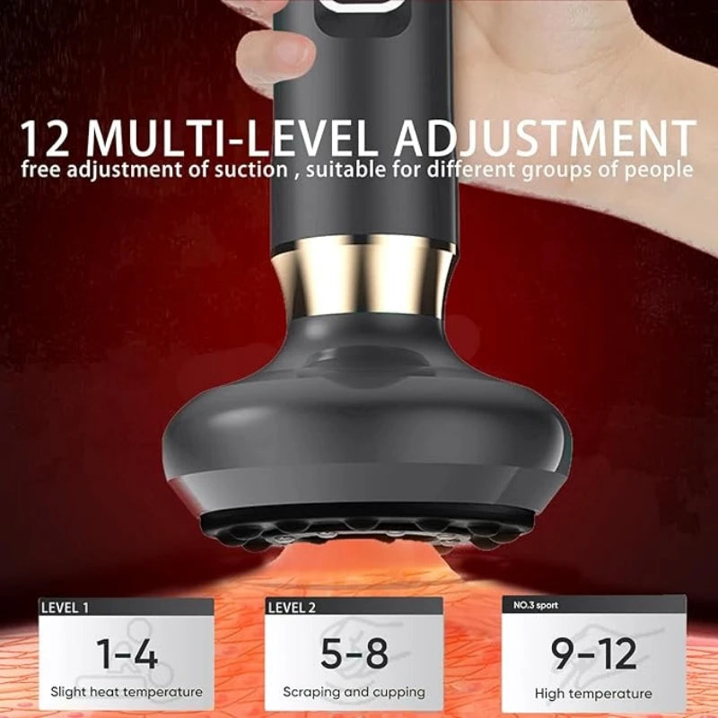 Full Body Cupping, Scraping and Massaging Device With USB Power