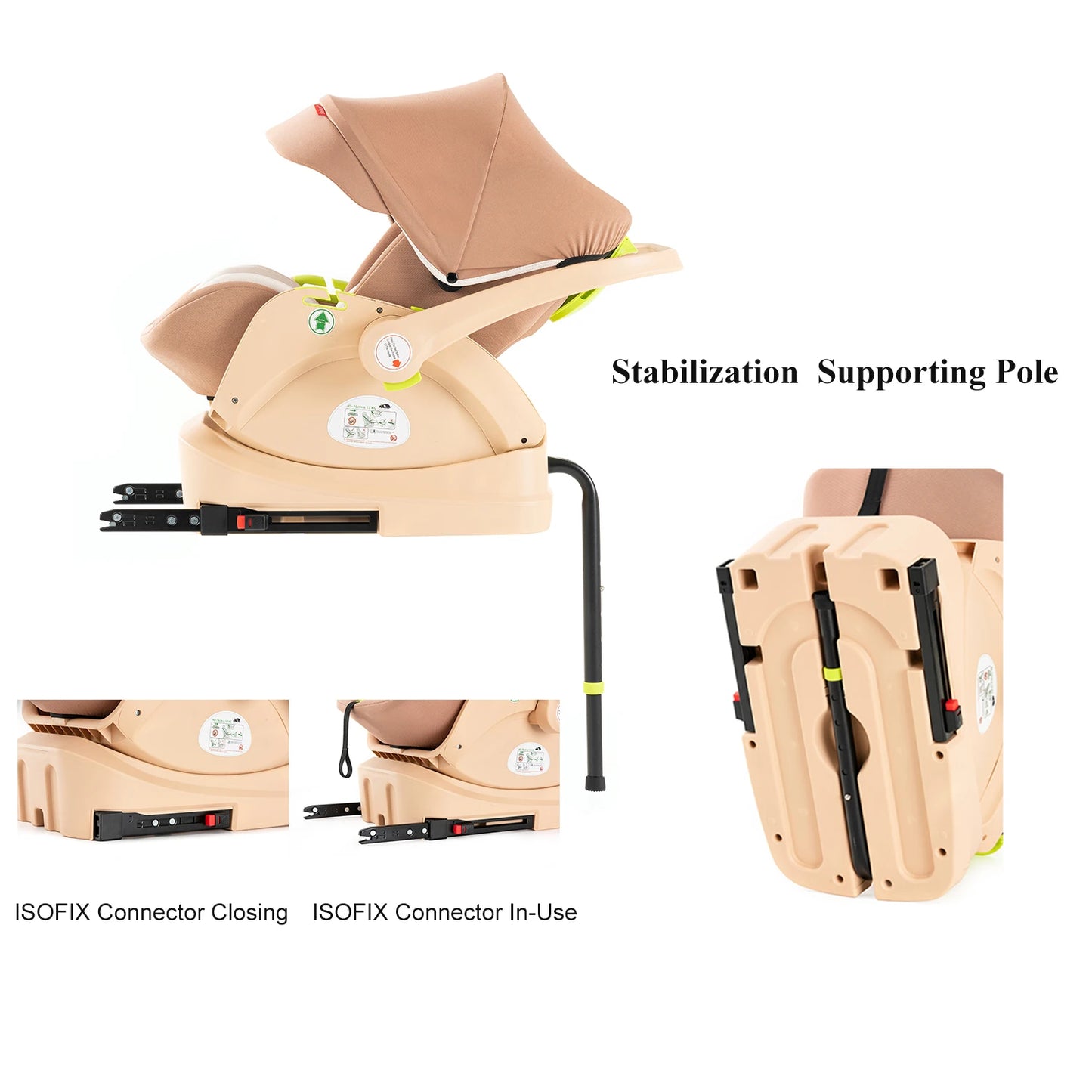 SteAnny 3-in-1 Infant Car Seat Travel System Stroller