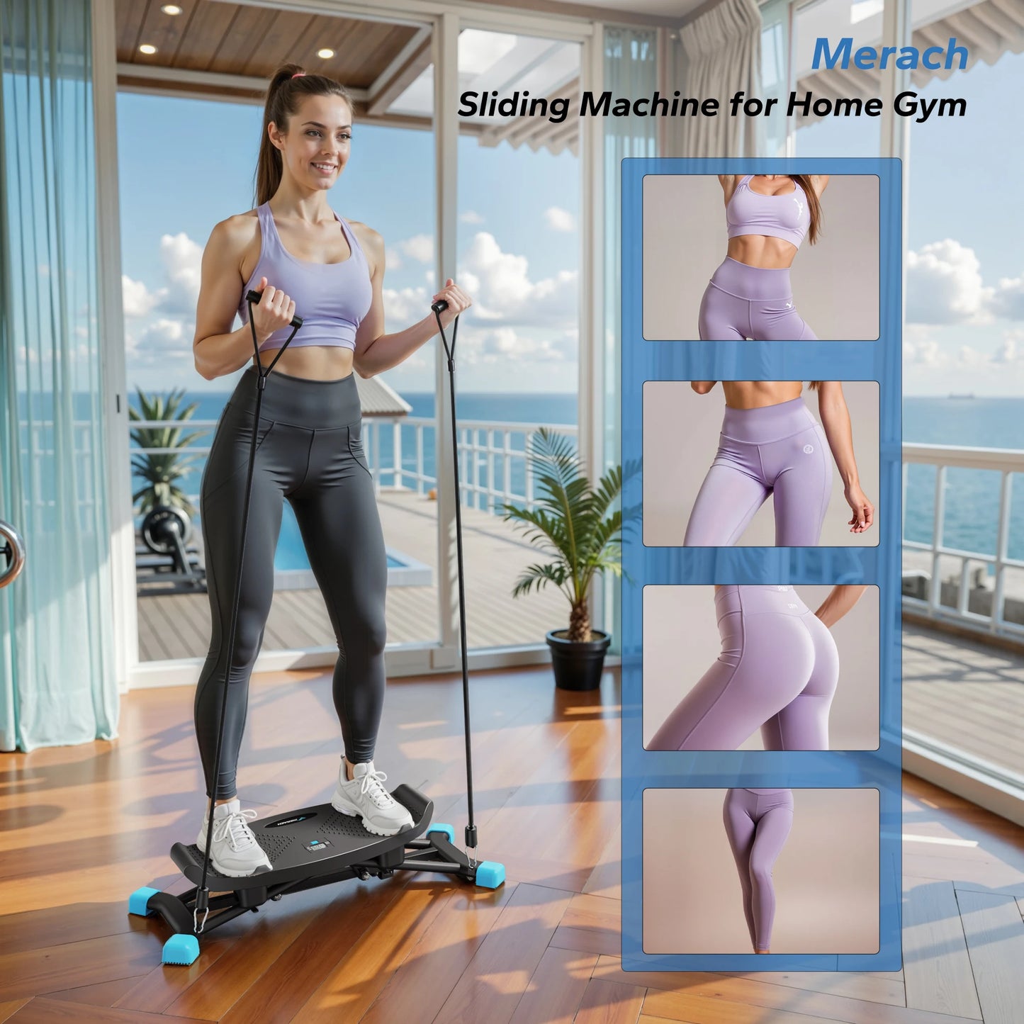 MERACH Ski Machine for Simulated Ski Training and Cardio