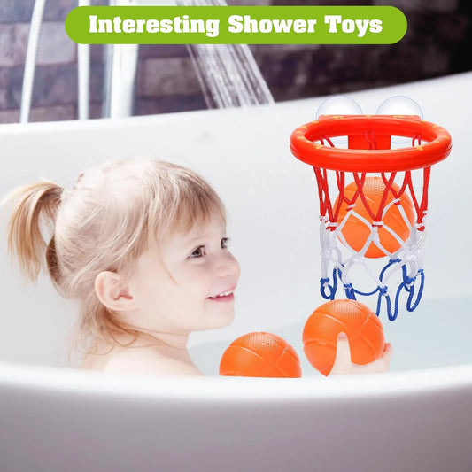 Bathtub Basketball Hoop For Kids Bath Toy With Suction Cups