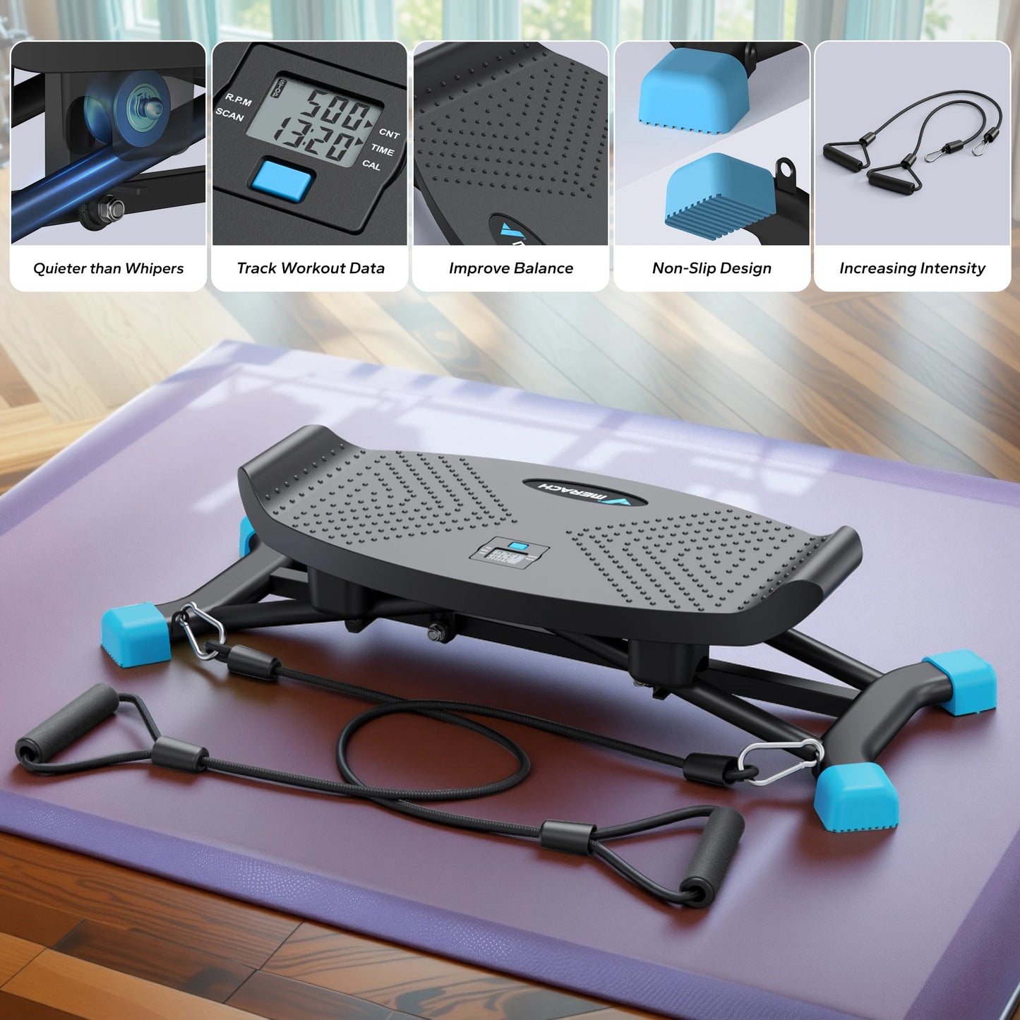 MERACH Ski Machine for Simulated Ski Training and Cardio
