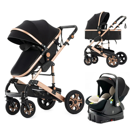 SteAnny Baby Stroller Travel System with Car Seat Isofix