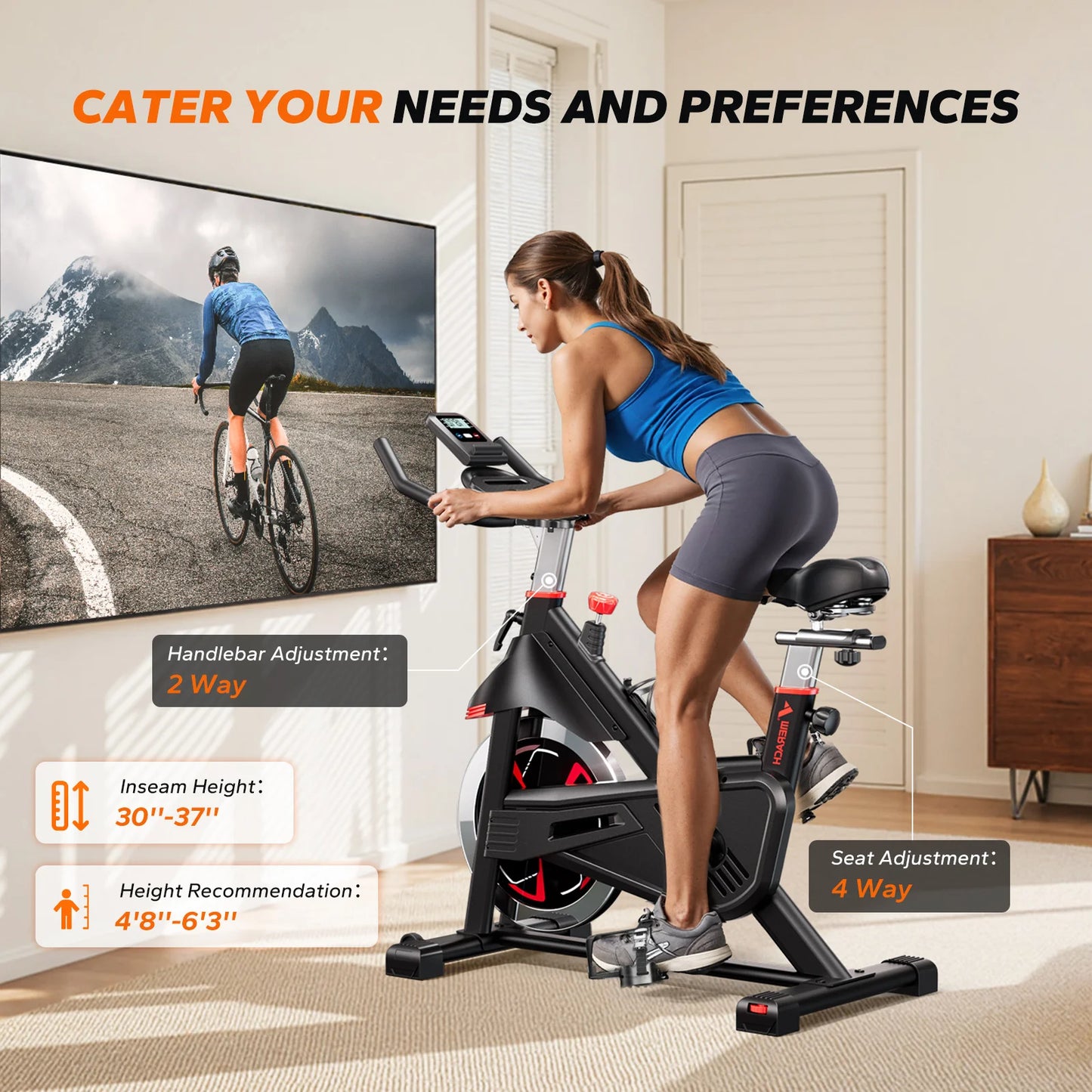 MERACH S38 Indoor Exercise Bike With Magnetic Resistance