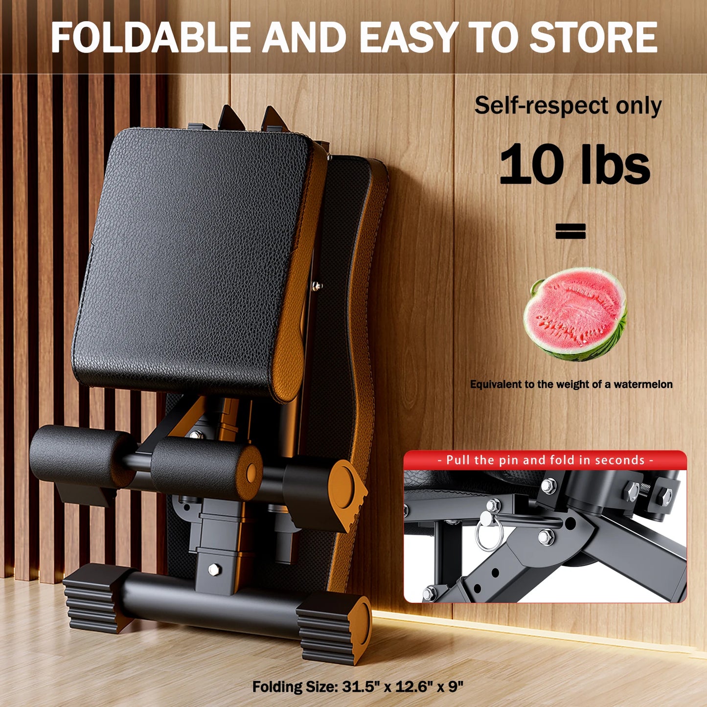 Adjustable Weight Bench for Full Body Workout Foldable 1000 Lb