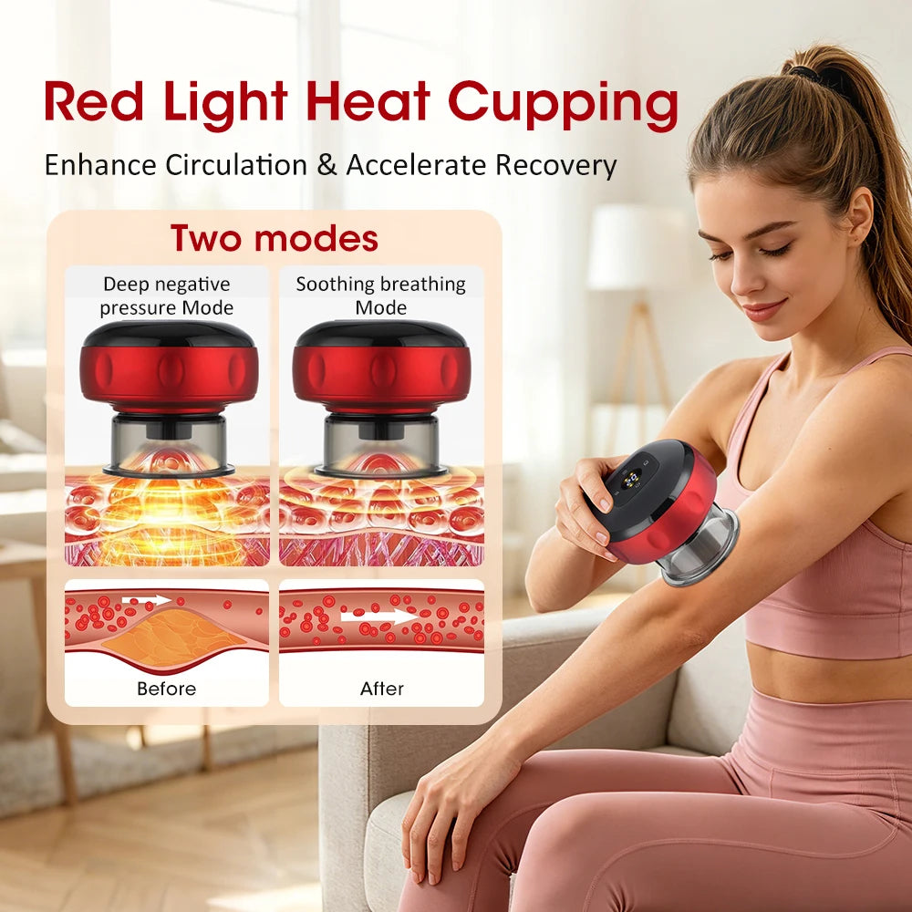 Hailicare Electric Cupping Massager With Vacuum Suction And Gua Sha