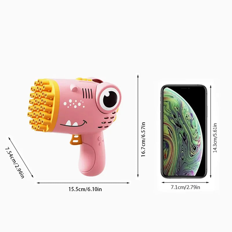 Dinosaur Bubble Gun Handheld Bubble Machine For Outdoor Parties