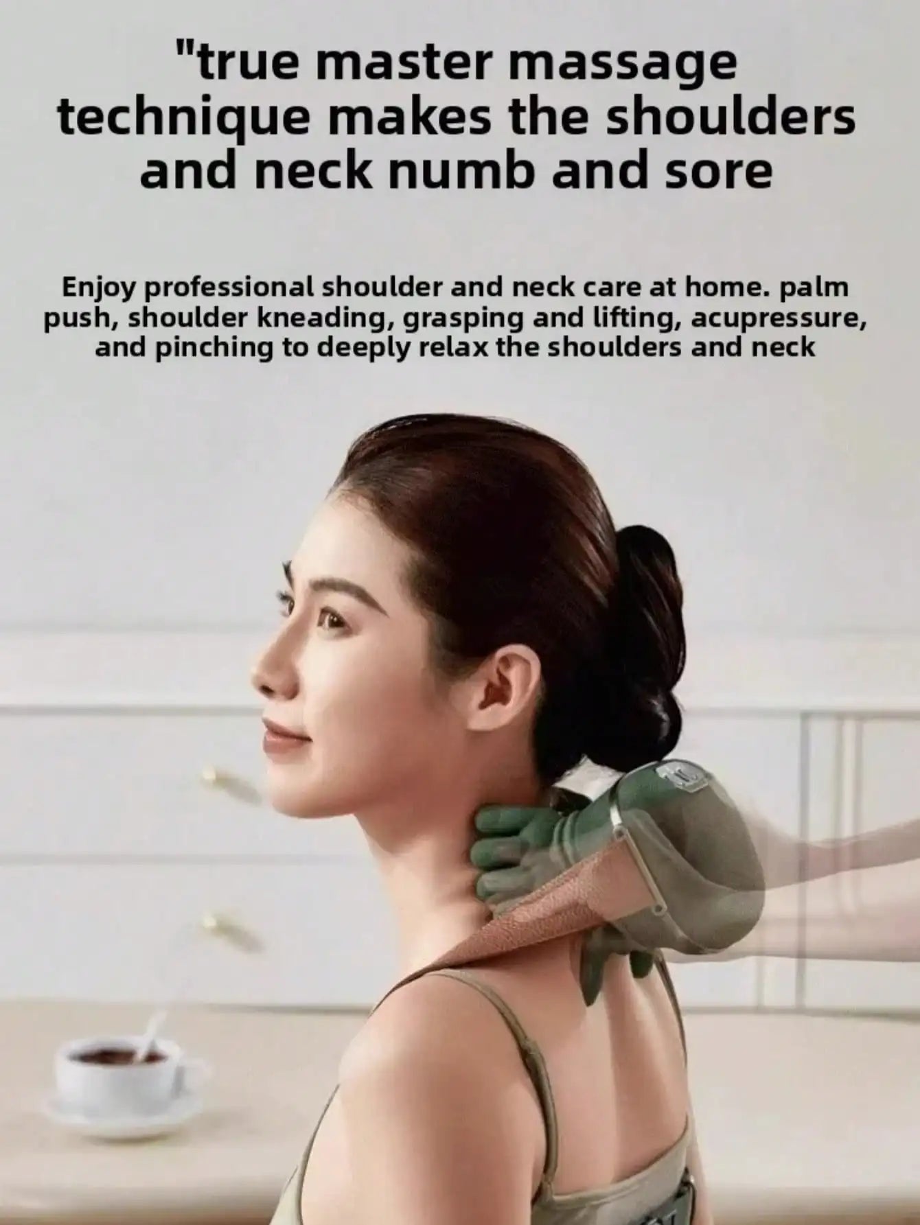 4D Shiatsu Neck And Shoulder Massager With Heat And Wireless