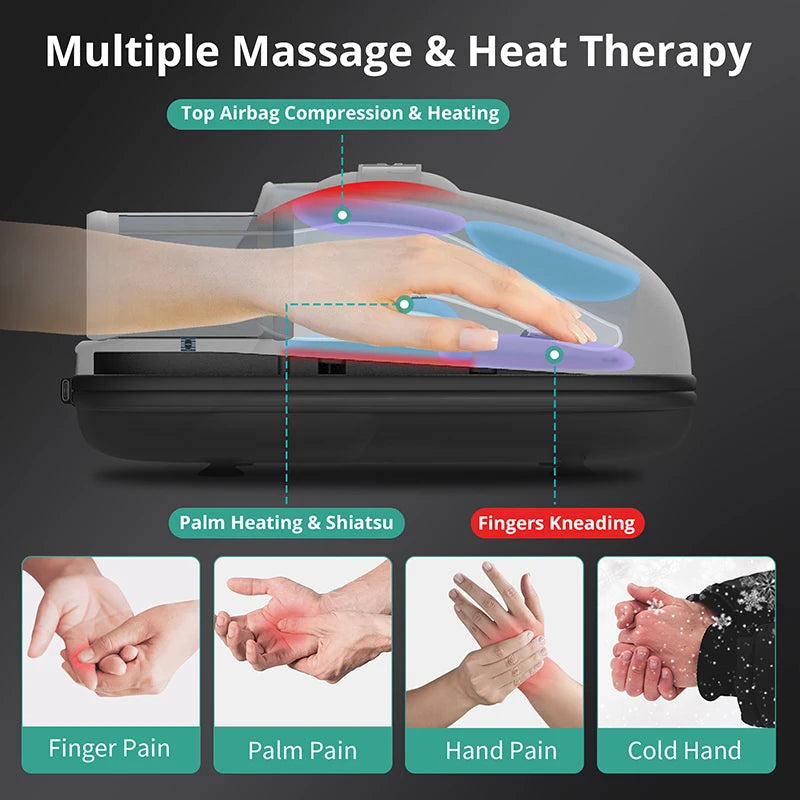 Medcursor Wireless Hand Massager With Air Compression Hot Compress