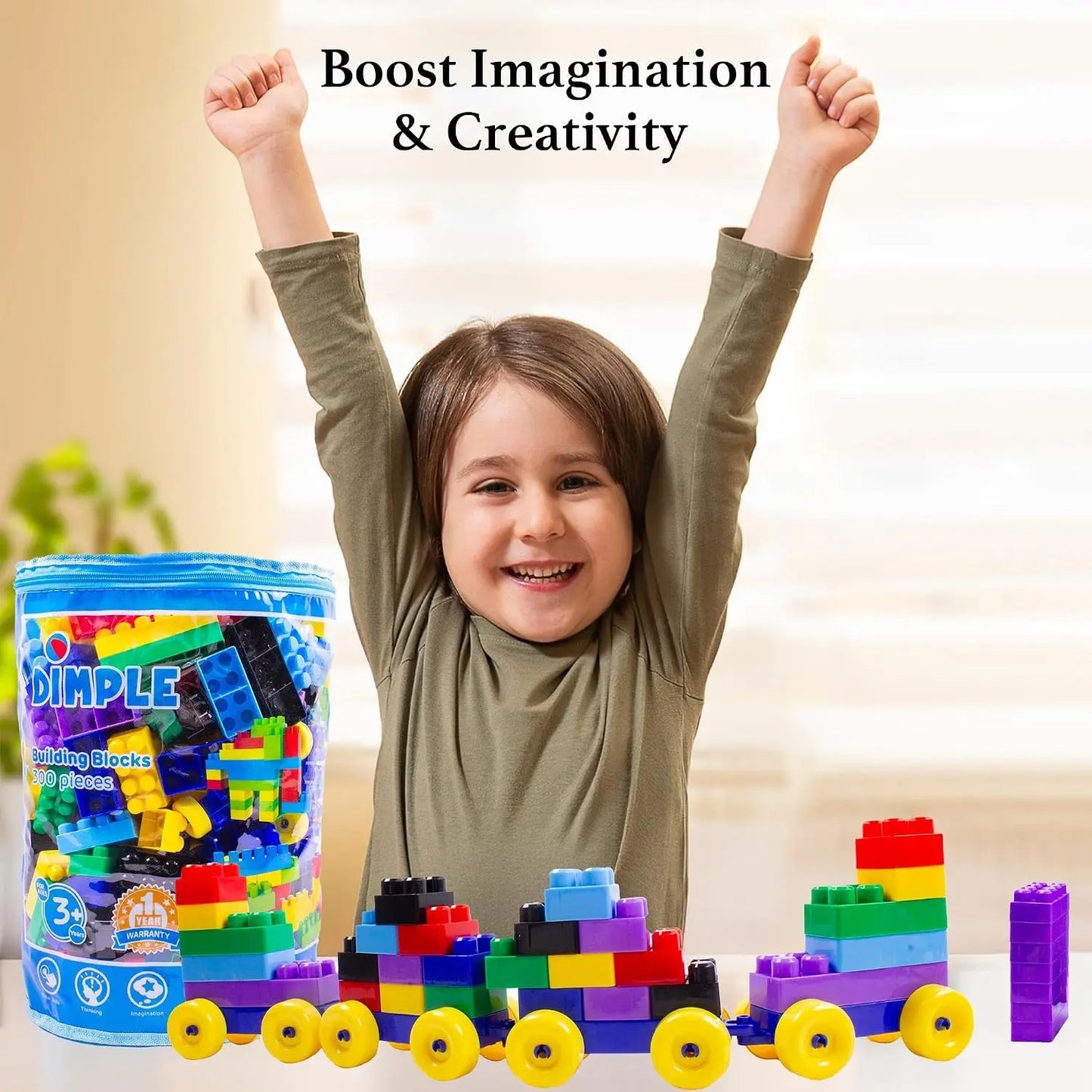 Dimple Building Blocks For Toddlers 300 Pieces STEM Learning Puzzle