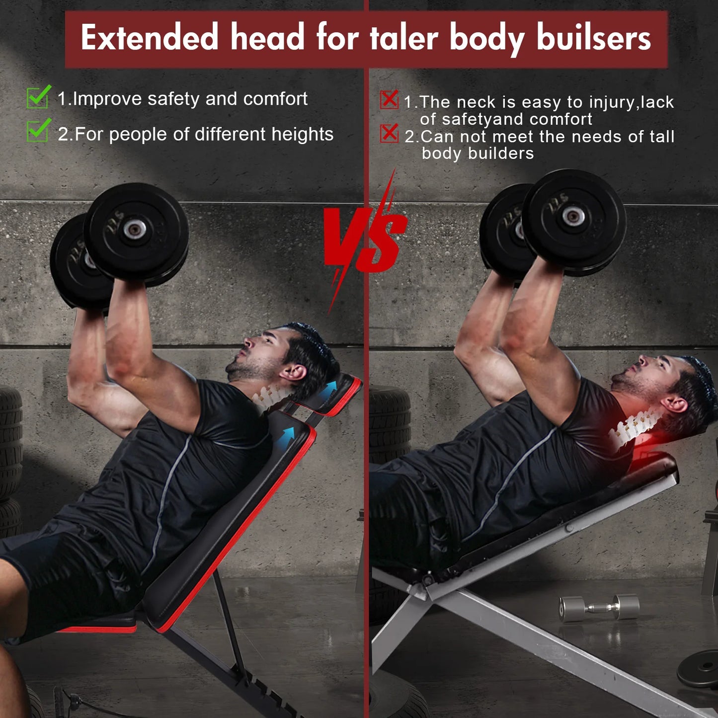 Adjustable Weight Bench With Seven Levels Foldable For Full-Body Strength