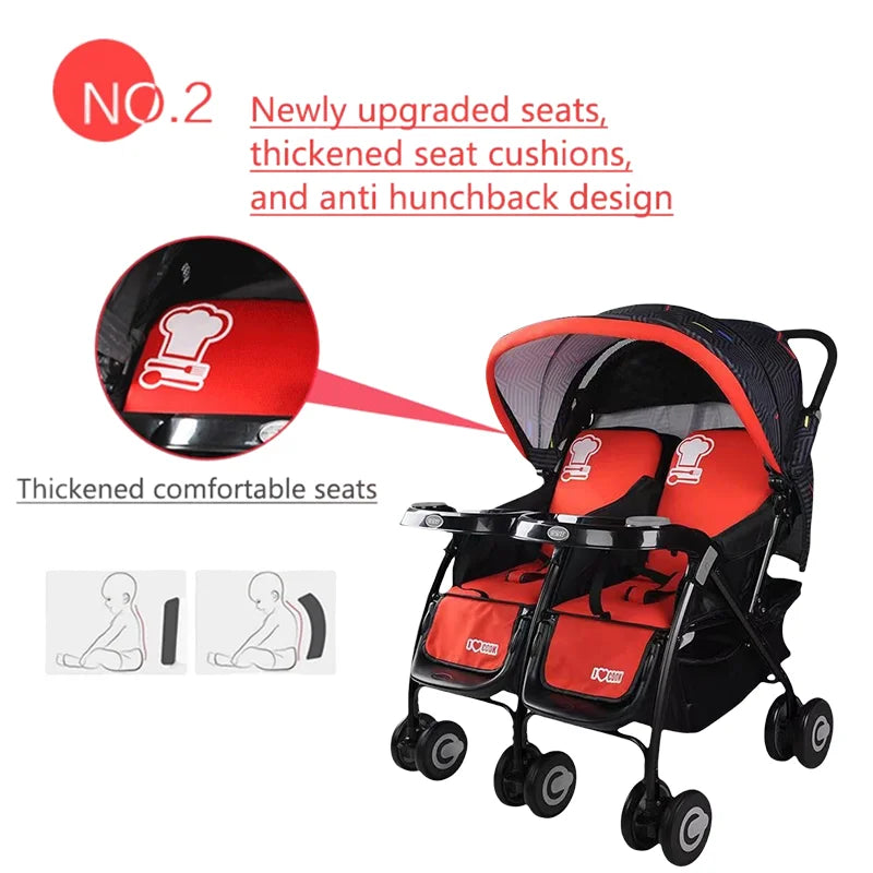 Twin Baby Stroller for 1-2 Year Olds