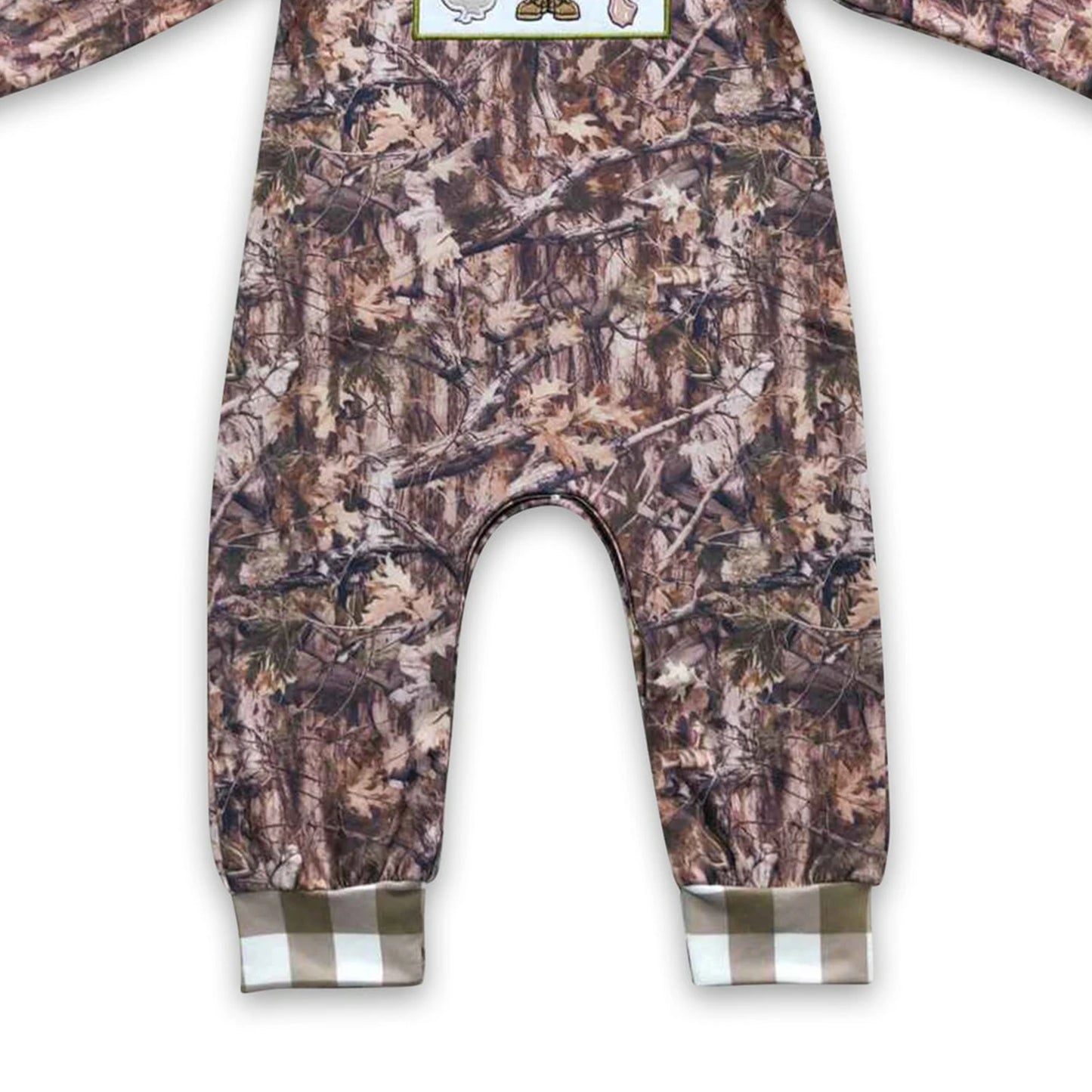 Baby Boy Camouflage Romper With Turkey Deer Print Outfit