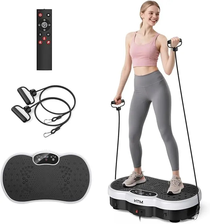 Fitness Vibration Plate Exercise Machine Calorie Tracking 120 Speed Levels