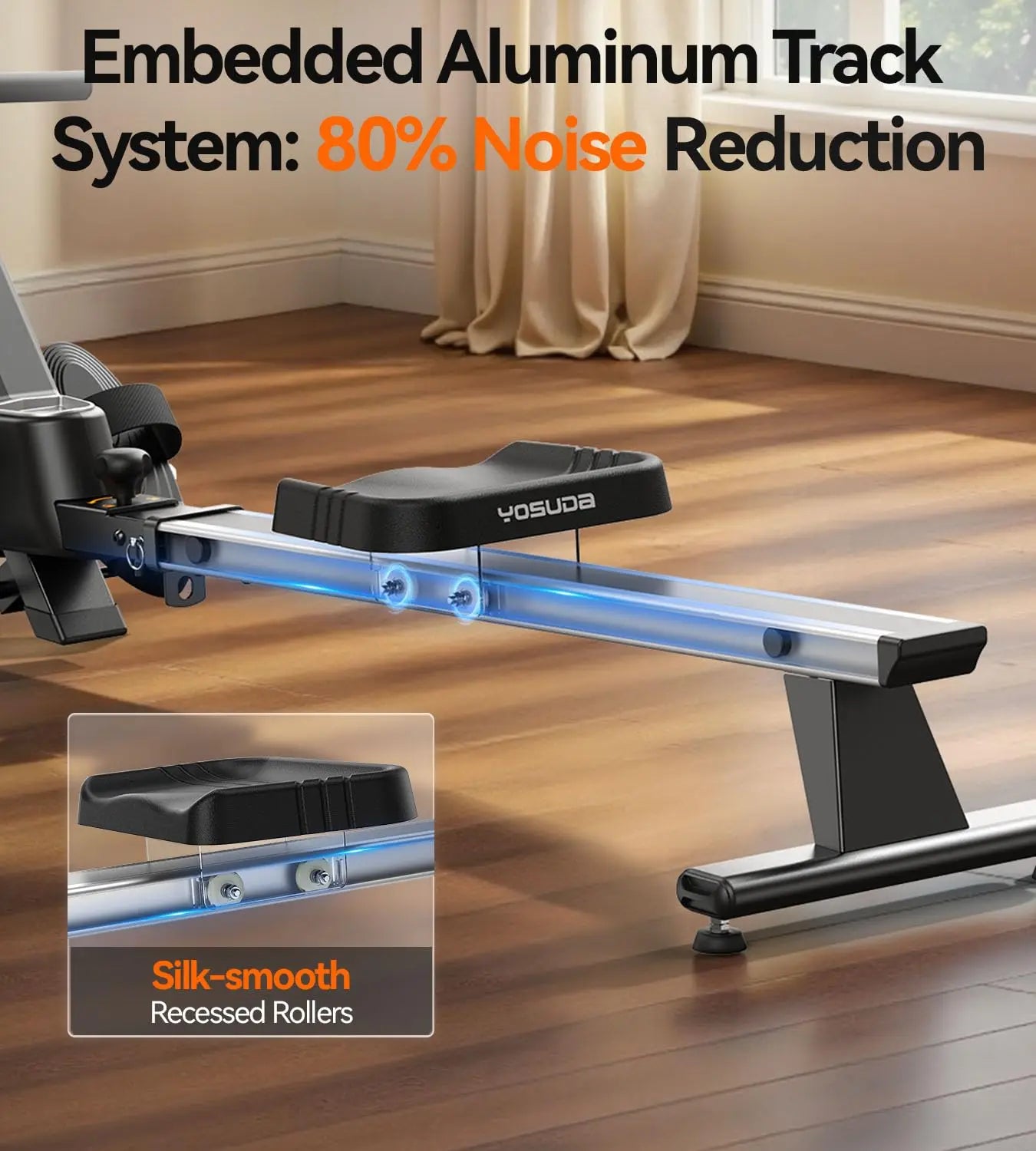 YOSUDA Magnetic Rowing Machine Foldable With Bluetooth And App Support