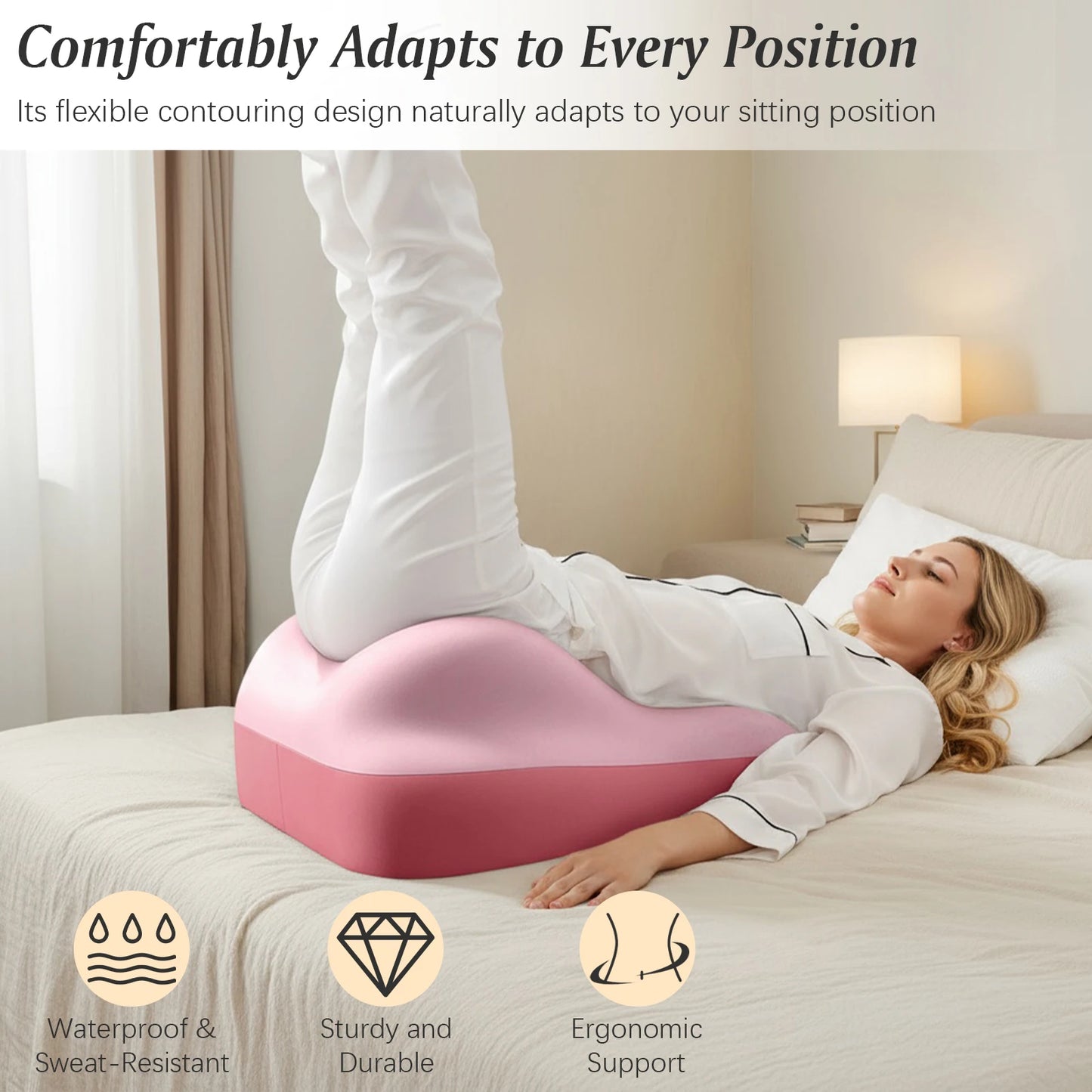Memory Foam Ergonomic Bed Pillow Support Wedge For Pain Relief