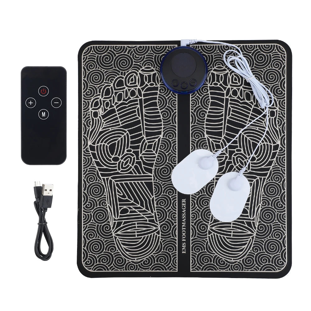 Hailicare Rechargeable Electric Foot Massager Pad EMS Massage Mat