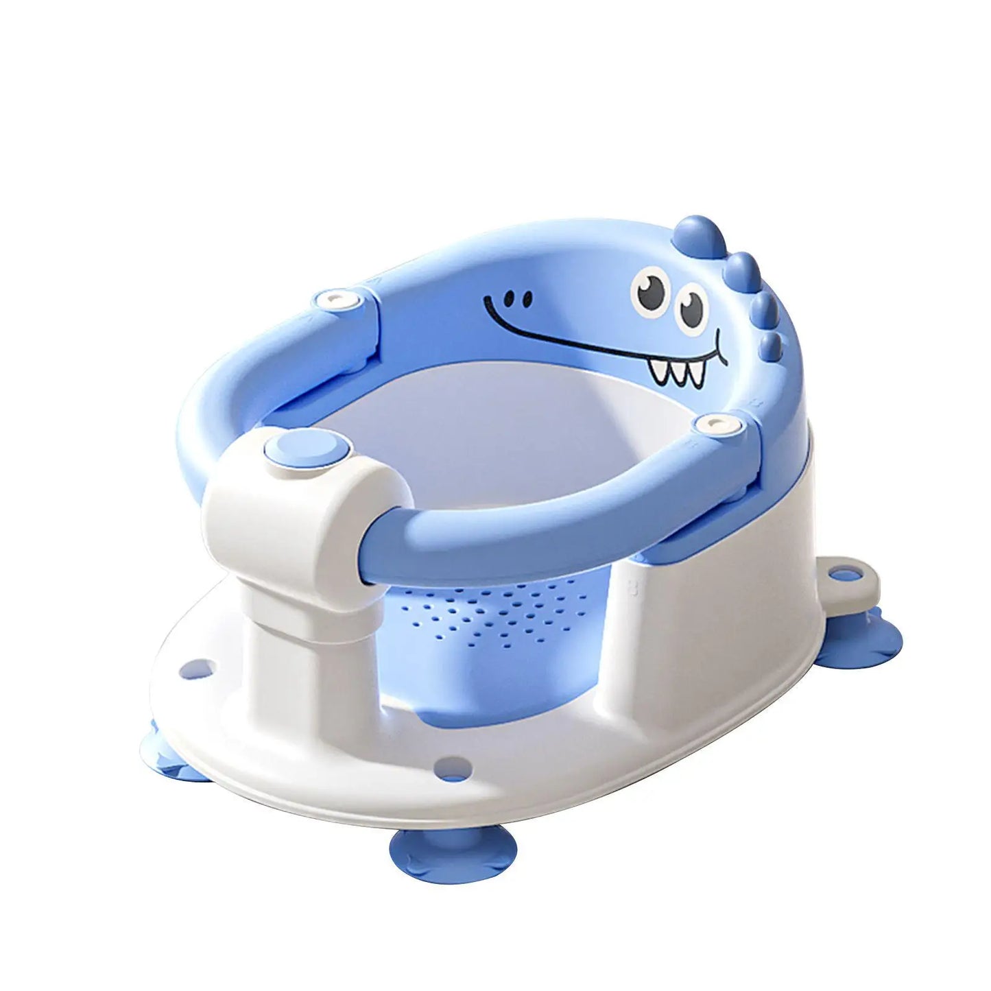 Baby Bath Seat With Non-Slip Suction Cups Dinosaur Design Harness