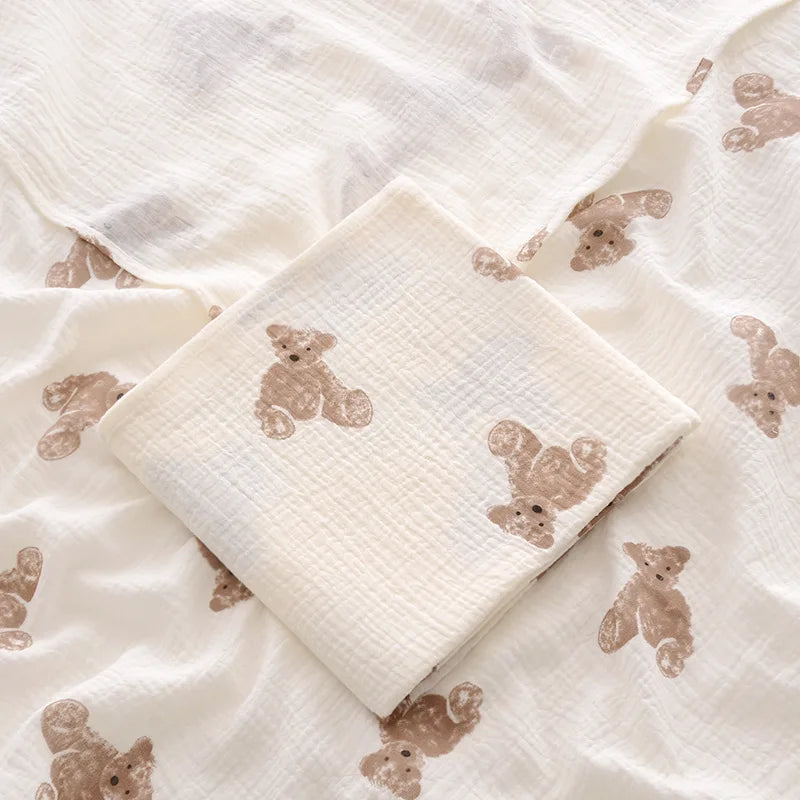 OIMG Baby Receive Blanket Cotton Muslin Swaddle For Newborn