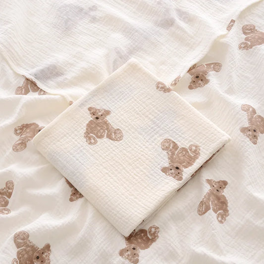 OIMG Baby Receive Blanket Cotton Muslin Swaddle For Newborn