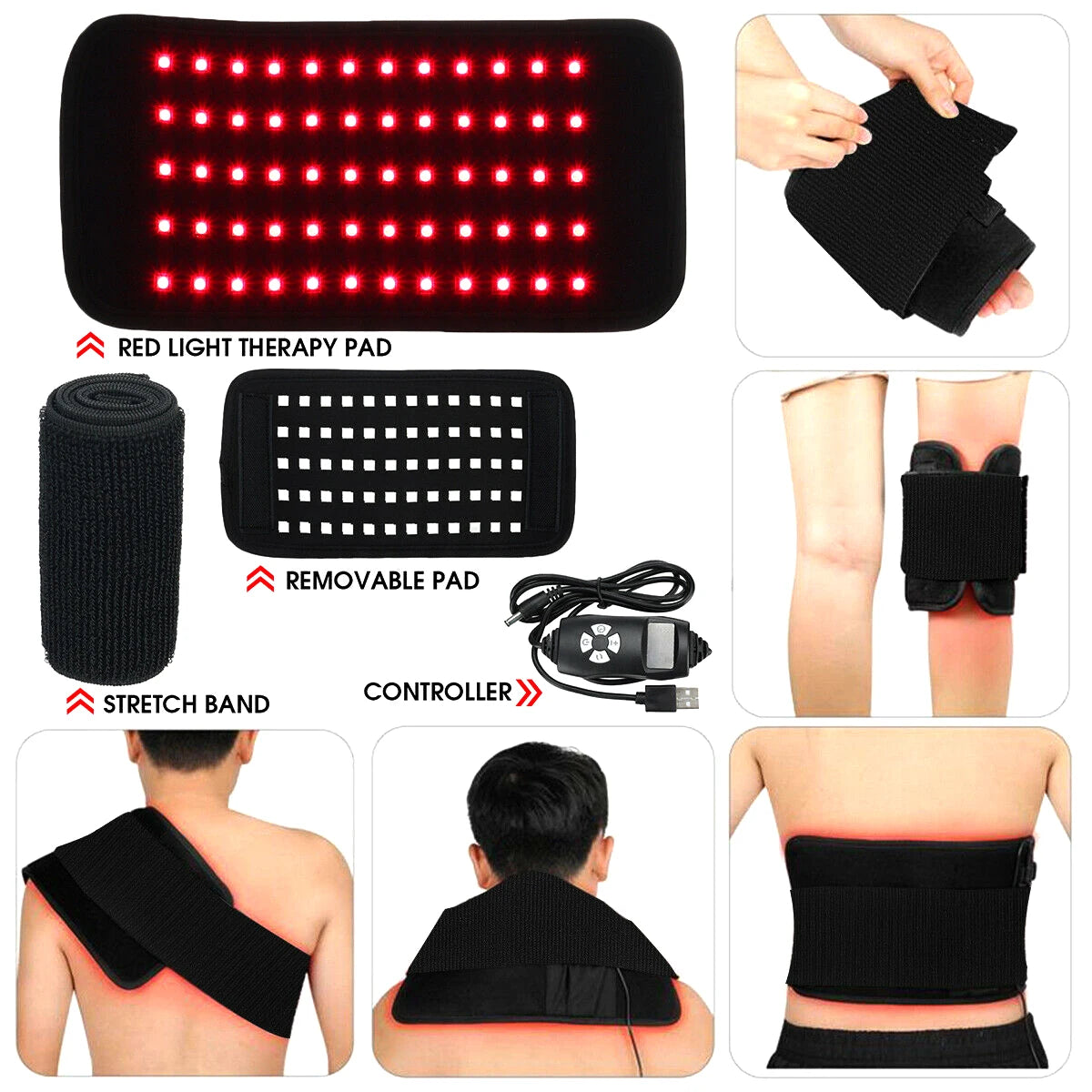 Infrared Light Waist Massager Belt For Back Relief And Relaxation