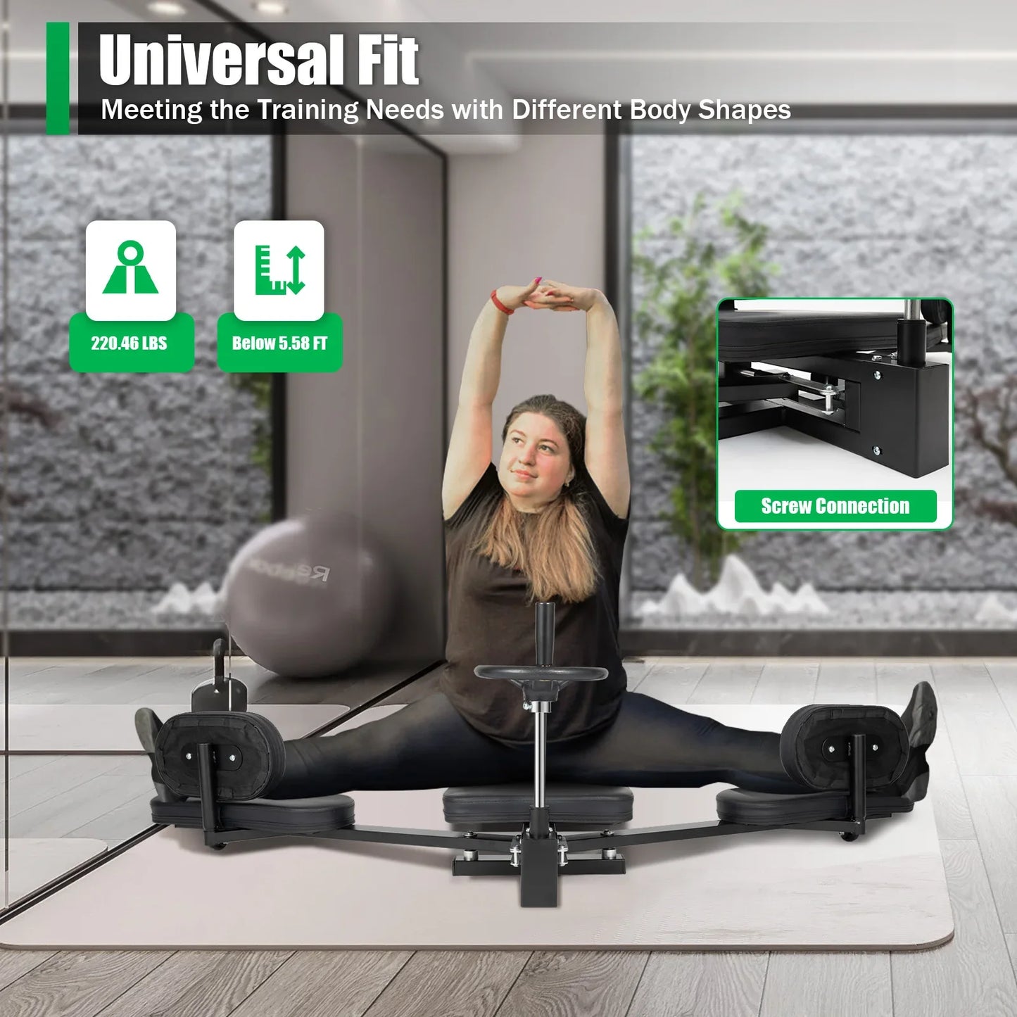 Leg Stretcher 3 Bar Spreader for Leg Stretching and Flexibility