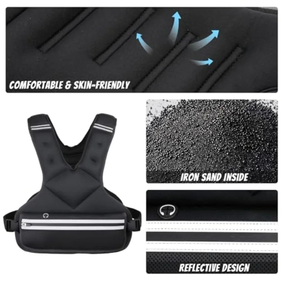 SHXI Adjustable Weight Vest for Strength Training and Running