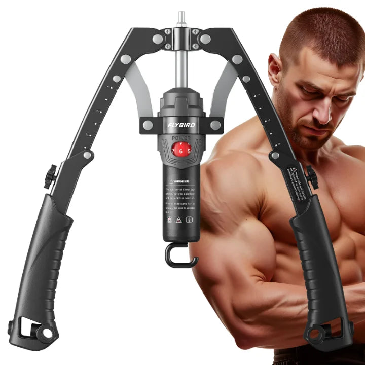 FED Fitness 3-In-1 Arm Trainer With Ab Roller Hydraulic Resistance