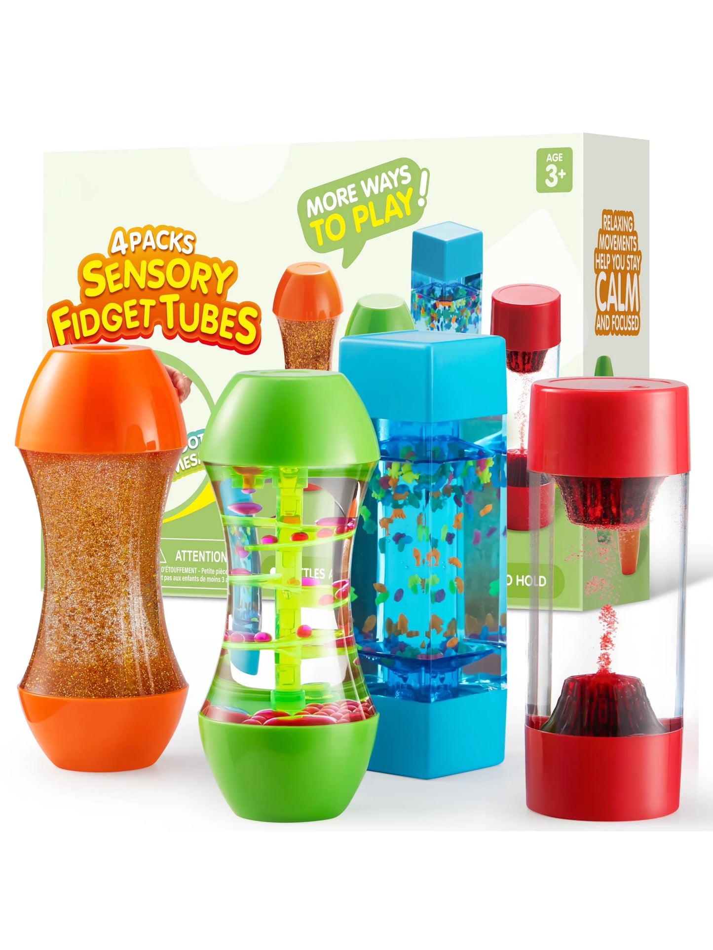 Joyfy Sensory Fidget Tubes Pack for Autism and Speech Therapy