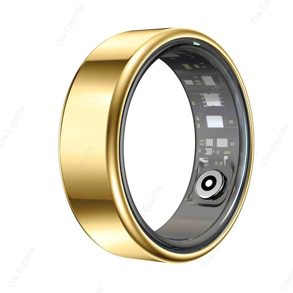 Smart Ring With Charging Case Heart Rate Blood Oxygen Monitoring